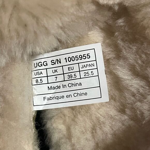 UGG Layna suede and shearling high heel convertible cuff boots size 8.5 - Picture 9 of 9